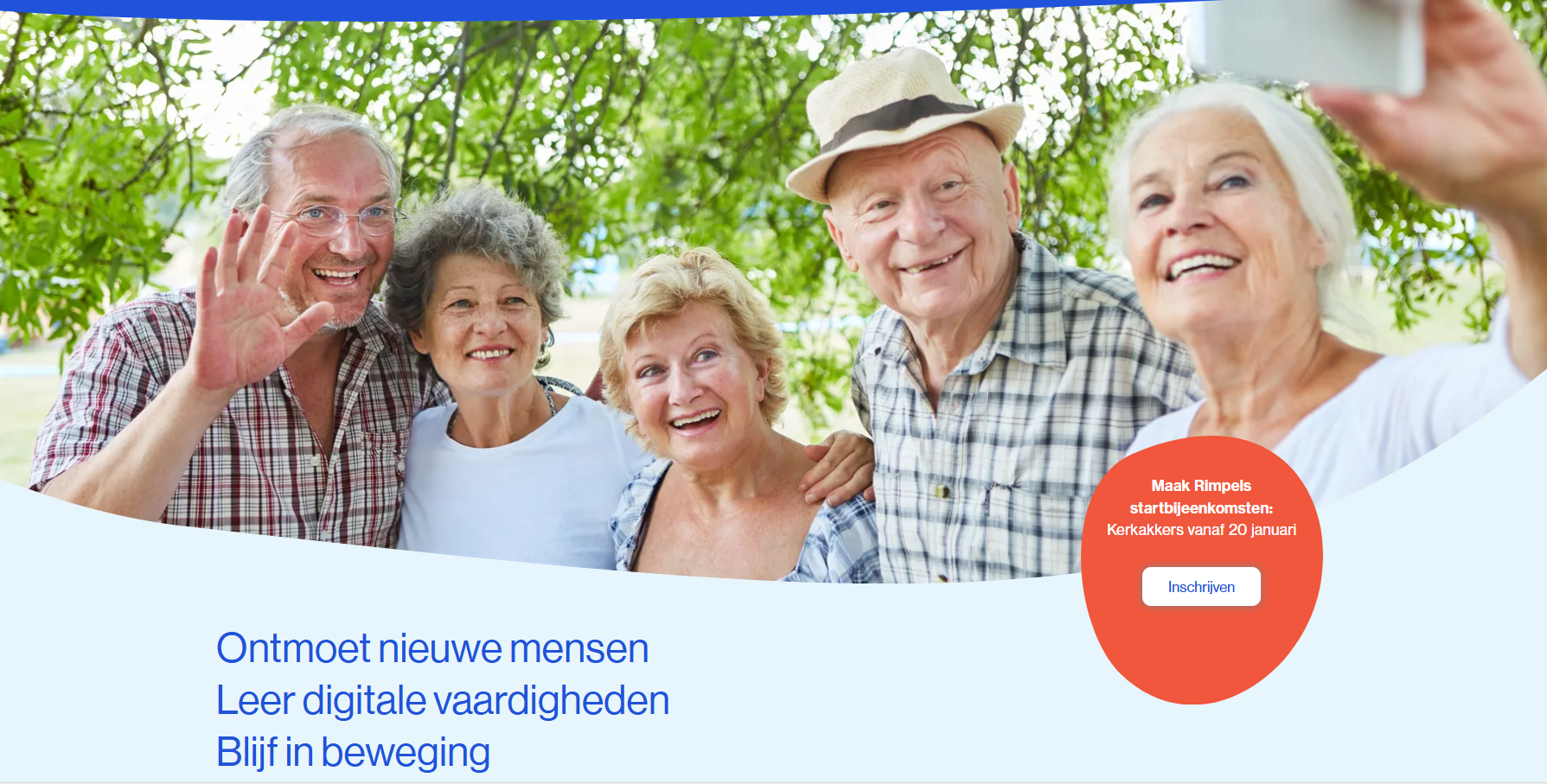 Weer nieuwe groep "Maar Rimpels" voor 65+ start 20 januari 2025